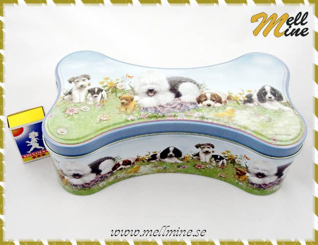 Pl�task, stort hundben - pastell, bl�