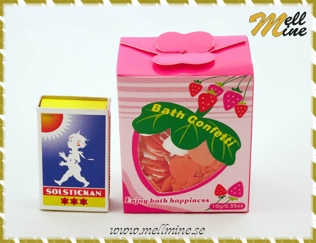 Badkonfetti, 10 gram - strawberry