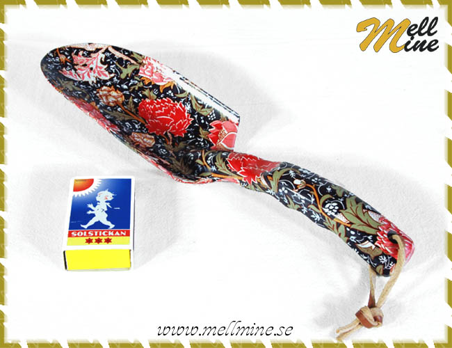 Blommig spade, r�d/m�rkbl�