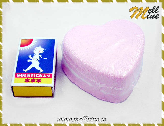 Aroma badbrus, hj�rta - rosa/vit