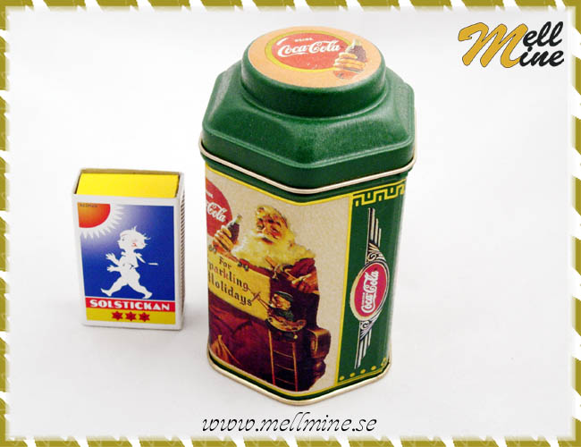 Coca Cola pl�tburk, jultomte - gr�n