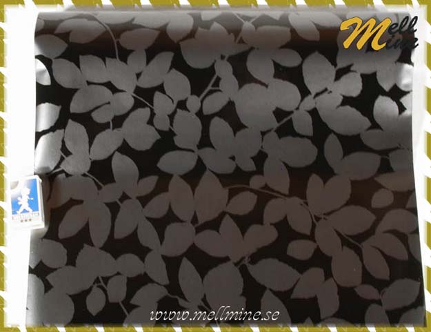 Dekorplast - grafitf�rgade blad - bredd 45 cm (metervara)