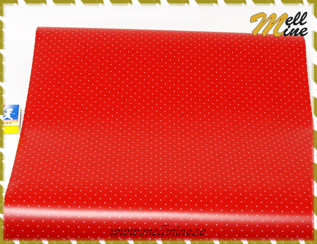 Dekorplast, dcfix - prickig r�d, b= 45 cm (metervara)