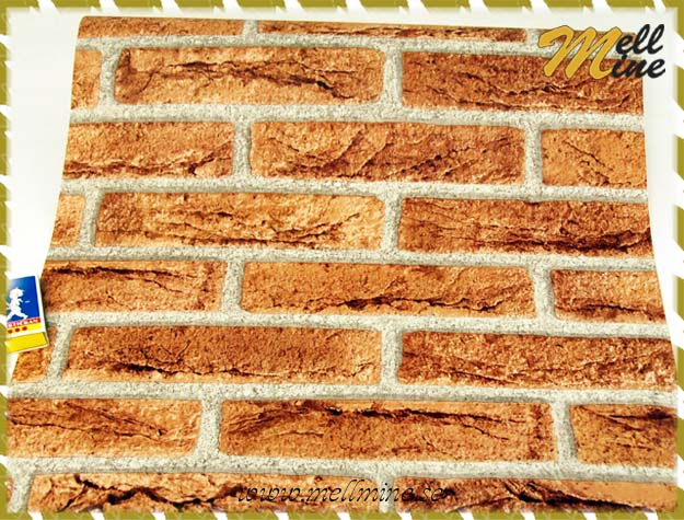 Dekorplast dcfix - tegel brun - b= 45 cm (metervara)