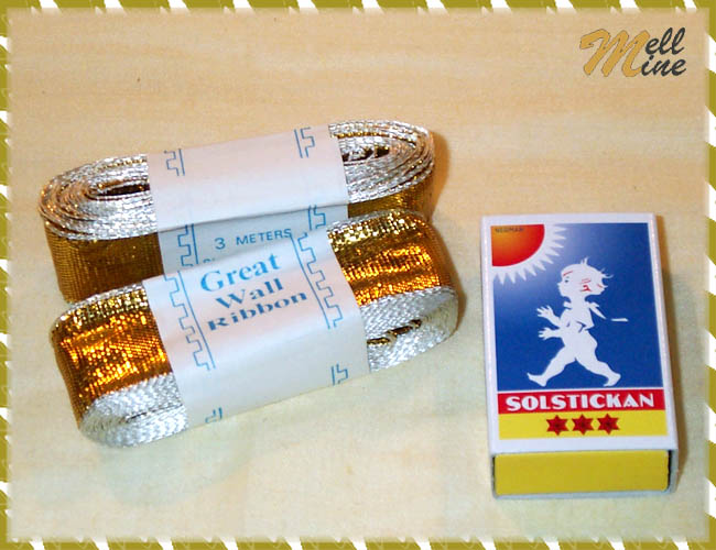 Band, guldf�rgat - 3 meter