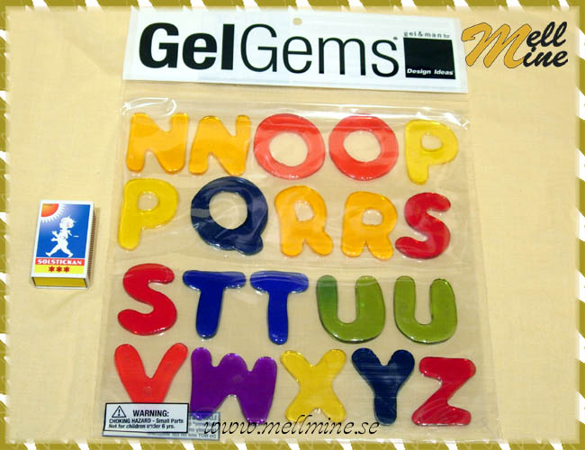 Gelgems, bokst�ver - N-Z (Large)