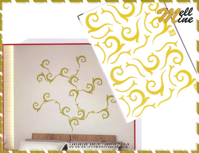 XL Wall Decor, v�ggdekoration - Ramage (guldf�rgade)