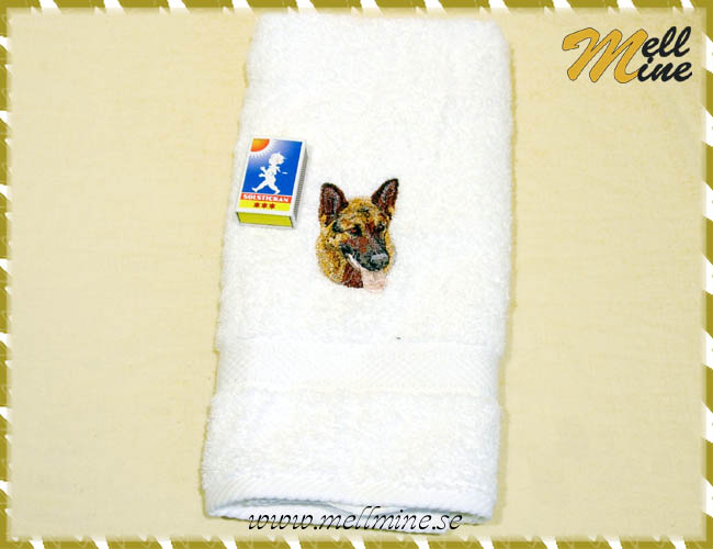 Broderad handduk 50x70 cm, Sch�fer - offwhite
