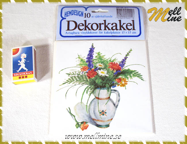 10-pack kakeldekor - blomvas (ej i lager)