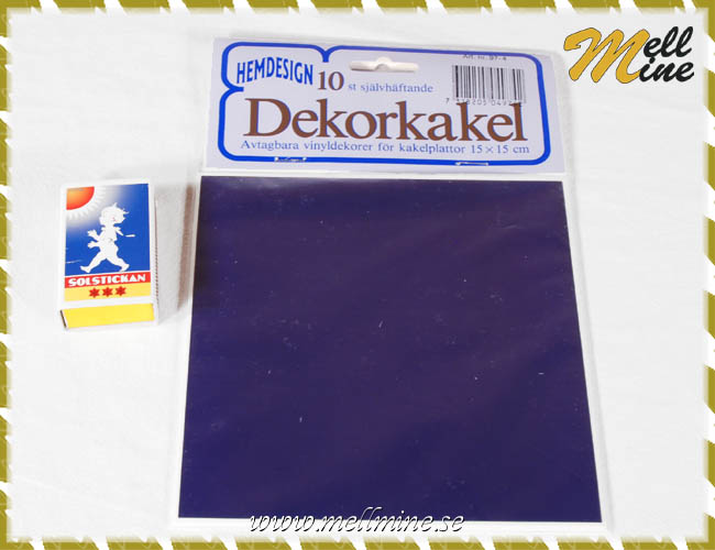 10-pack kakeldekor - m�rkbl� blank