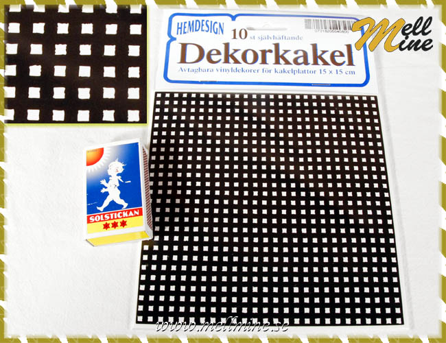 10-pack kakeldekor, schack (minirutor)