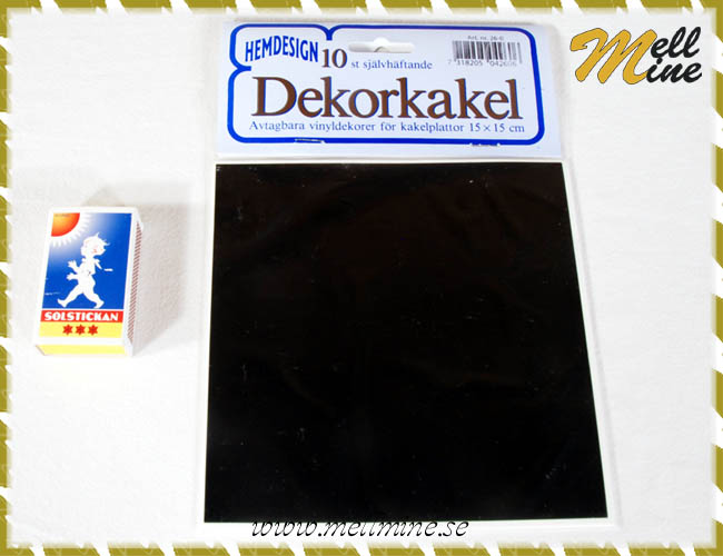 10-pack kakeldekor, svart blank