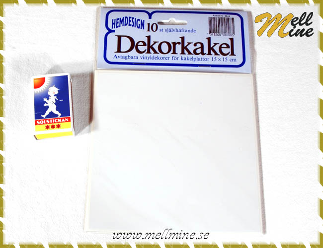 10-pack kakeldekor, vit blank