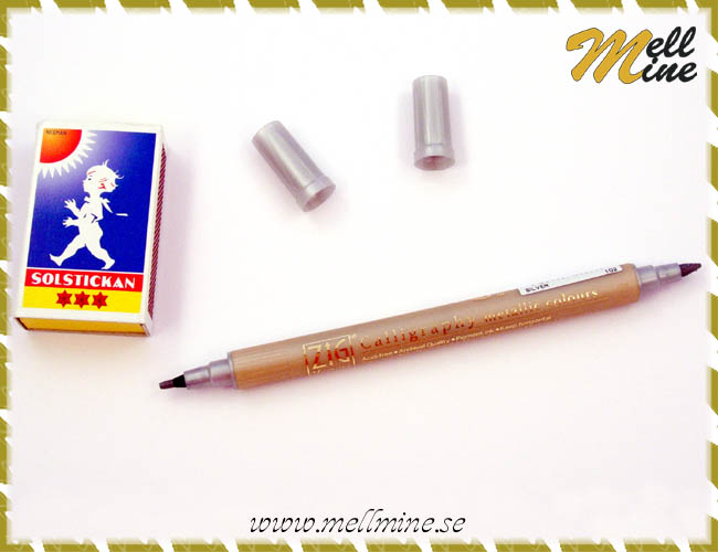 Kalligrafipenna, metallic - silver, 2 spetsar