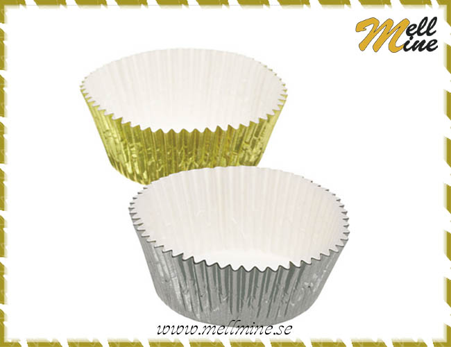 Muffinsformar - guld/silver 24-pack