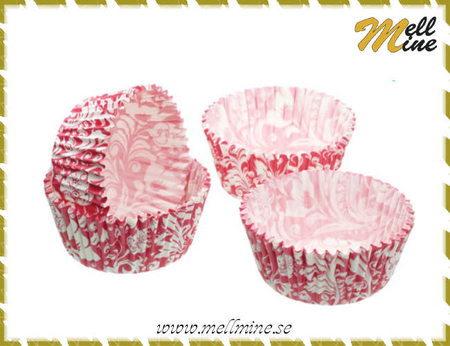 Muffinsformar - pink floral 60-pack