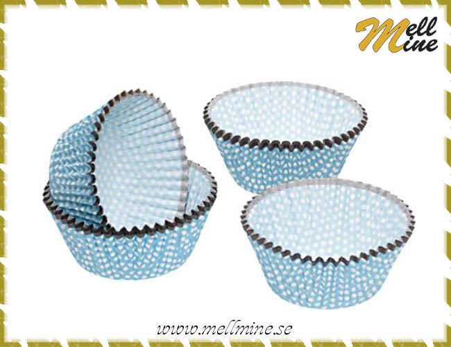 Muffinsformar - polka dot bl� 60-pack