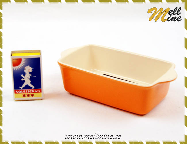 Ugnsform/miniform, rektangul�r - orange