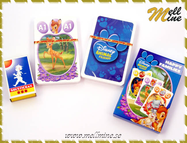 Kortlek, kvartettspel - Disney Animals