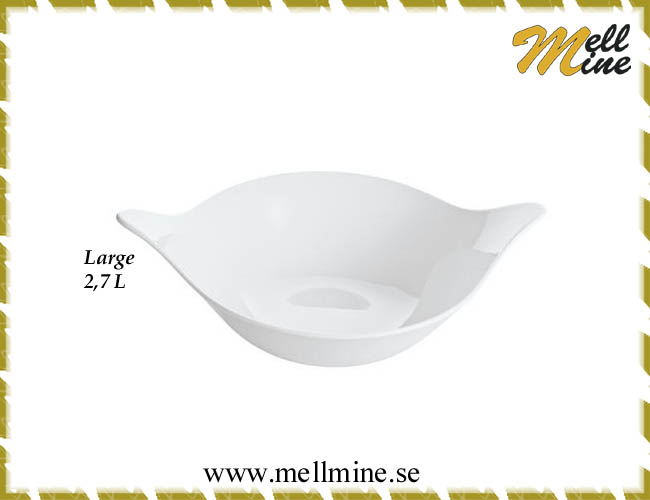 Salladssk�l Leaf L, plast - vit