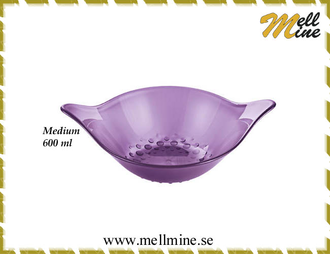 Serveringssk�l Leaf M, plast - lila