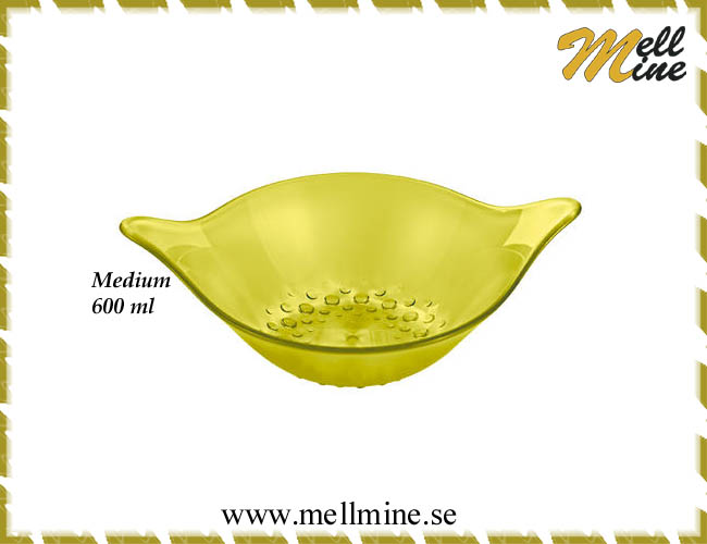 Serveringssk�l Leaf M, plast - olivgul