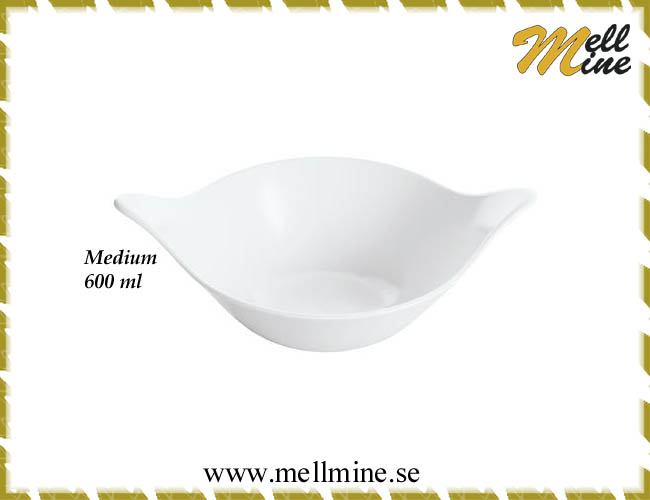 Serveringssk�l Leaf M plast - vit