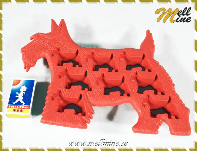 Isform i gummi, hund (scottie) - r�d