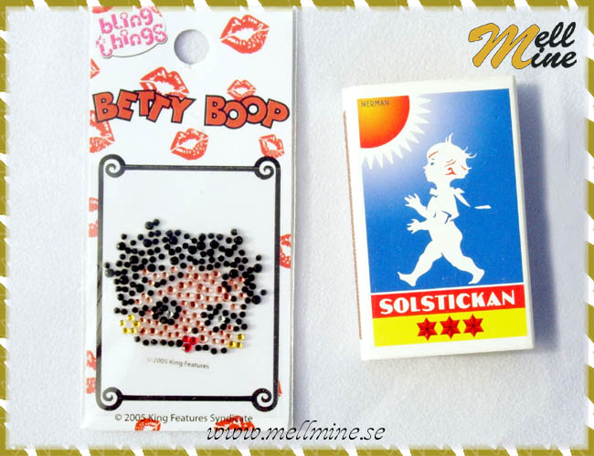 Mobilstickers / mobilkristaller - Betty Boop ansikte