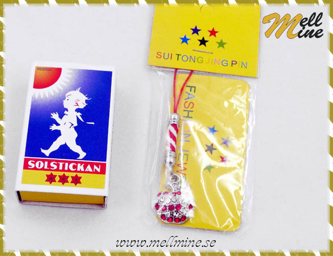 Mobilsmycke �pple- r�d/vit