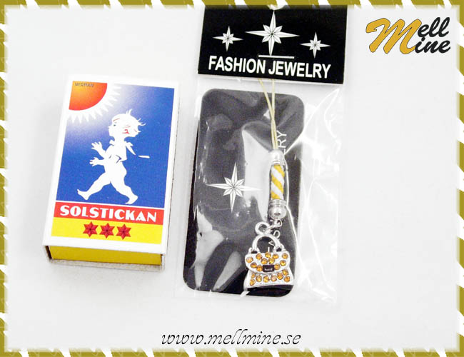 Mobilsmycke handv�ska - orangegul
