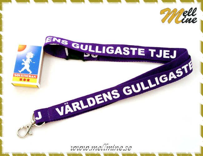 Nyckelband, V�RLDENS GULLIGASTE TJEJ, lila