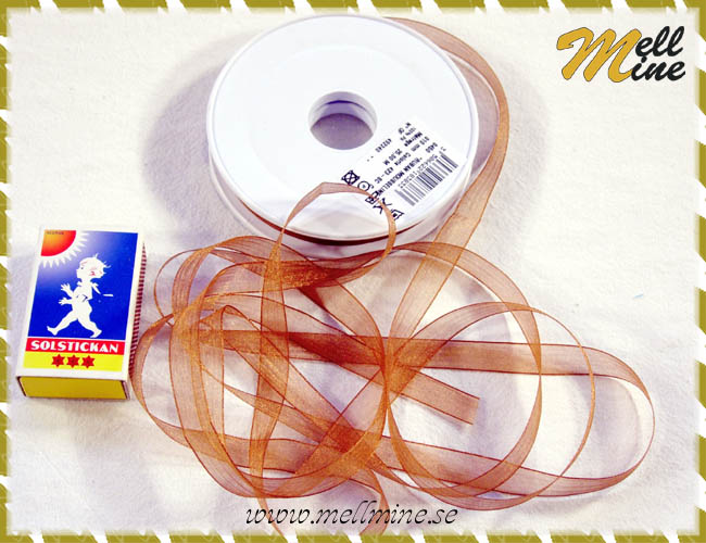Organza, brons - 10 mm (metervara)