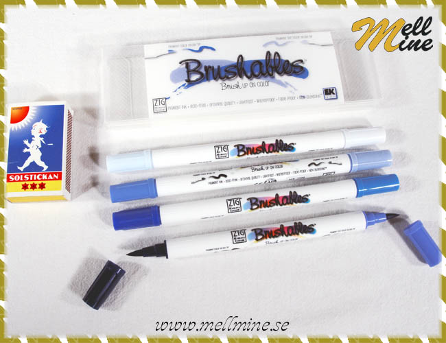 Brushables 4-pack - bl�a nyanser