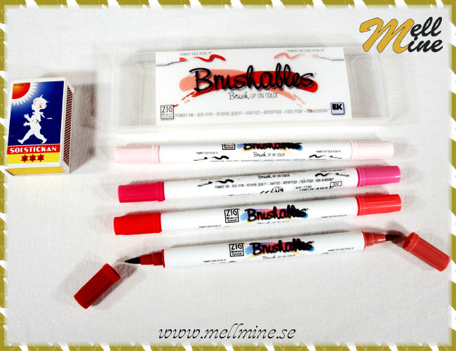 Brushables 4-pack - r�da nyanser