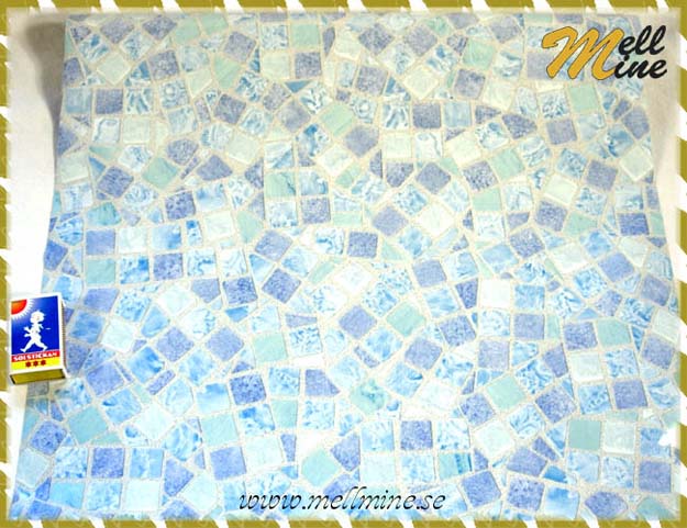 Dekorplast - bl� mosaik (kakelplast), 45 x 200 cm