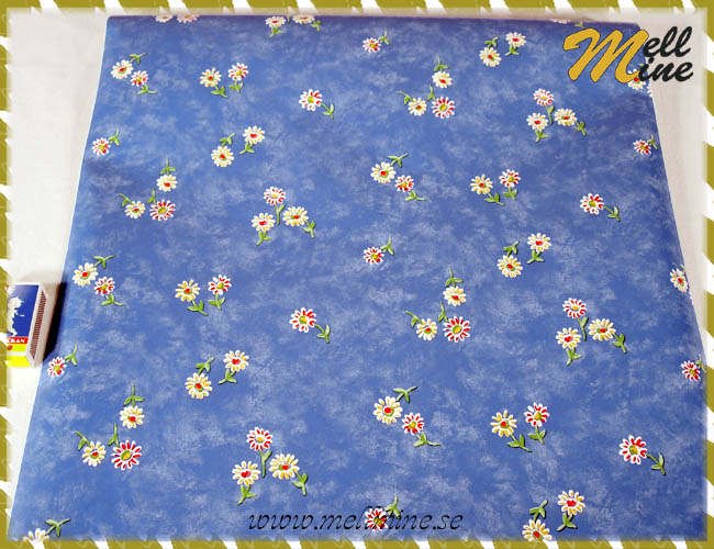 Dekorplast - gula & r�da blommor, 45 x 200 cm