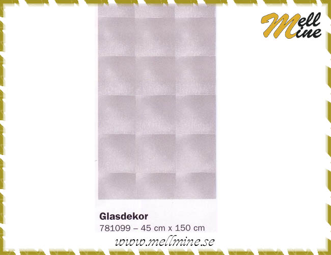 Glasdekor/f�nsterfilm - sm� kvadrater, 67,5 x 150 cm