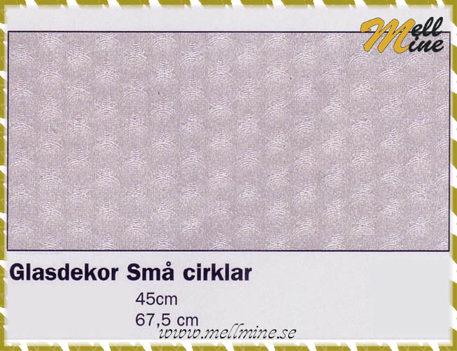 Glasdekor/f�nsterfilm - sm� cirklar, bredd 67,5 cm (metervara)
