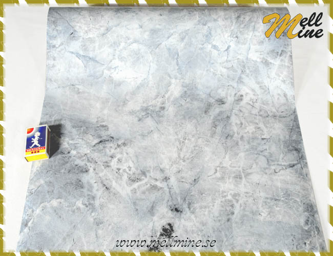 Dekorplast - marmor, bl�, bredd 45 cm (metervara)