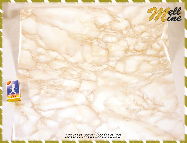 Dekorplast - marmor, beige/ljusbrun, bredd 45 cm (metervara)