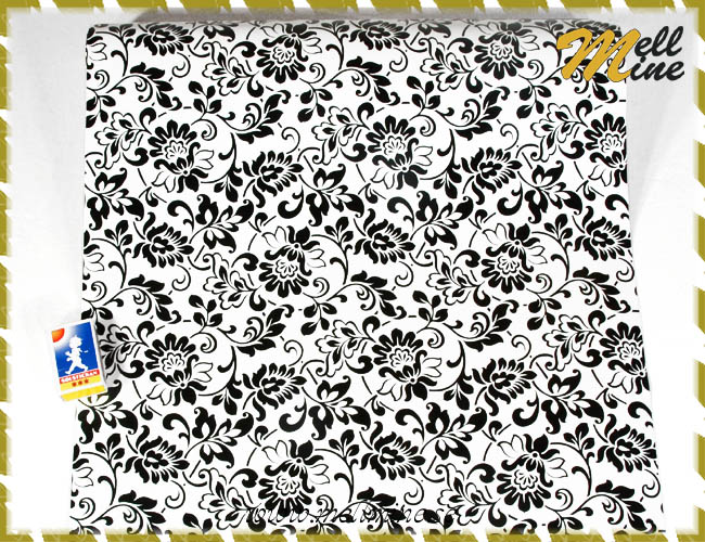 Dekorplast - ornament svart/vit, bredd 45 cm (metervara)