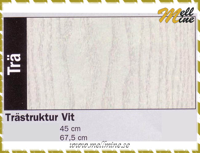 Dekorplast - tr�struktur vit, bredd 67,5 cm (metervara)