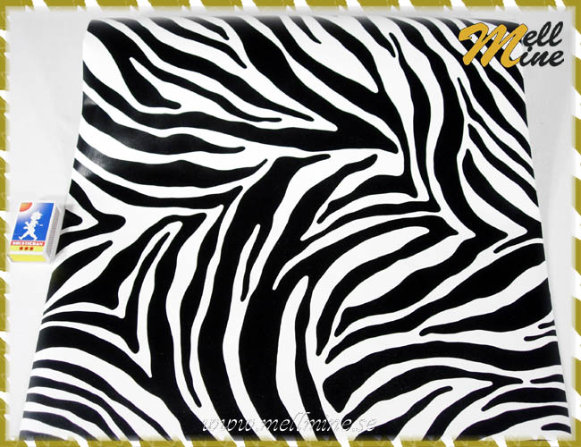 Dekorplast - zebra, bredd 45 cm (metervara)
