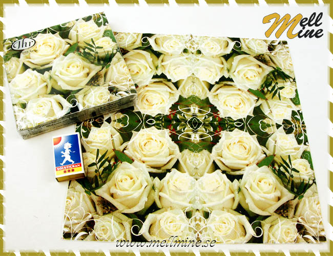 20-pack servetter - champagne roses