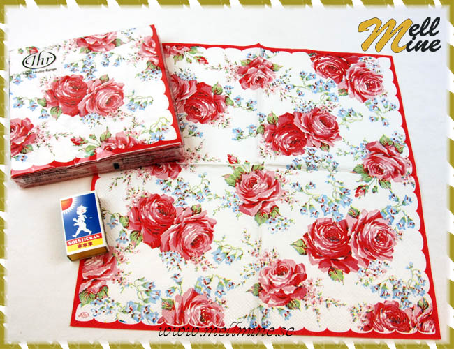 20-pack servetter - classic rose white
