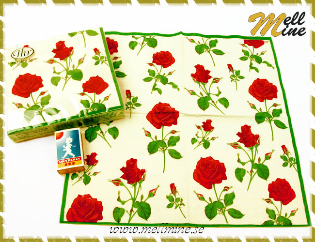 20-pack servetter - roses red