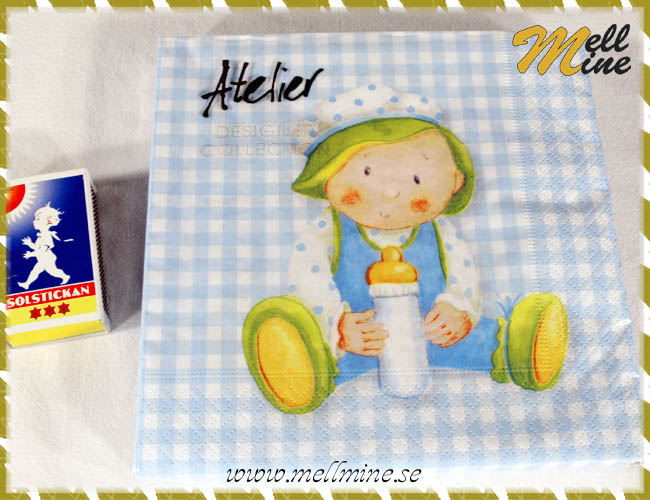 20-pack servetter, Hello baby - bl�