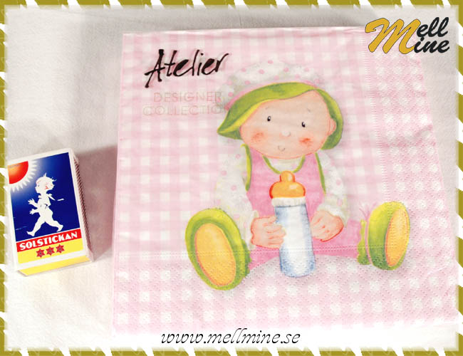 20-pack servetter, Hello baby - rosa