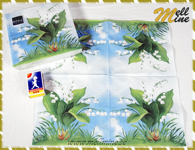 20-pack servetter, liljekonvalj